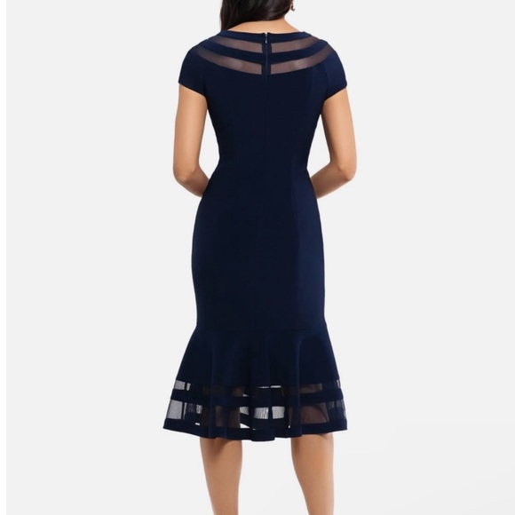 NEW Xscape Dress Navy Blue - Picture 2 of 5